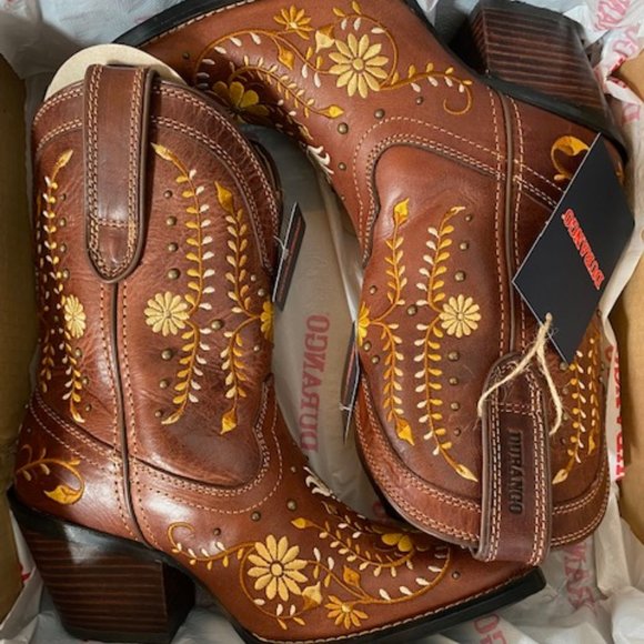 Durango Crush Women’s Golden Wildflower Western Boot; US 6.5 (M)